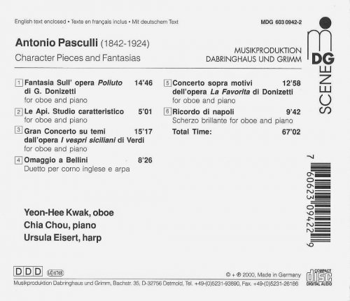 Yeon-Hee Kwak, Chia Chou, Ursula Eisert - Pasculli: Ricordo Di Napoli (Character Pieces And Fantasias On Opera Themes) (2000) CD-Rip