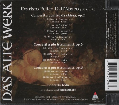 Concerto Köln - Dall'Abaco: Concerti (2007) CD-Rip