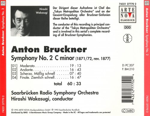 Saarbrücken Radio Symphony Orchestra, Hiroshi Wakasugi - Bruckner: Symphony No. 2 (1995)