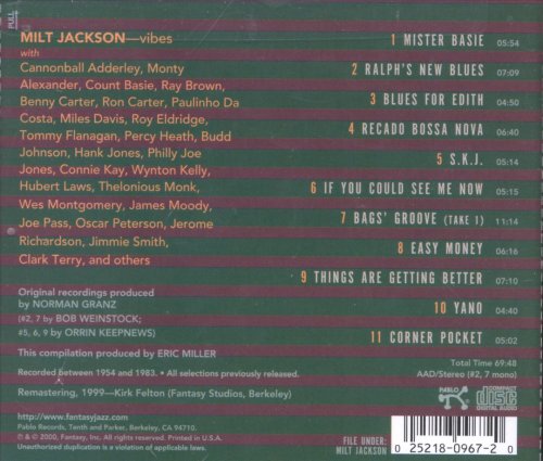 Milt Jackson - To Bags... With Love: Memorial Album (2000)