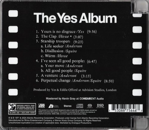 Yes - The Yes Album (Reissue, Remastered) (2024) [SACD]