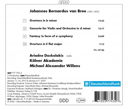 Michael Alexander Willens, Die Kölner Akademie  - Johannes Bernardus van Bree: Violin Concerto · Fantasy · Overtures (2024) [Hi-Res]