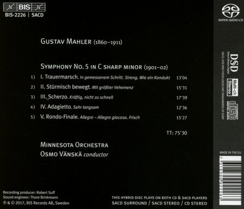 Osmo Vanska - Mahler: Symphony No.5 (2017) [DSD]