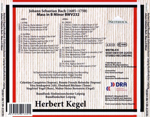 Herbert Kegel - Bach: Messe In H-Moll BWV232 (1975) [2013]