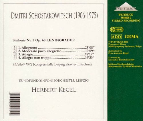 Herbert Kegel - Shostakovich: Symphony No. 7 (1972) [2002]