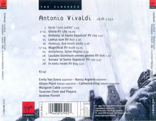 Taverner Consort and Players, Andrew Parrott - Vivaldi: Gloria - Magnificat (2006)