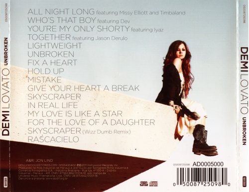 Demi Lovato - Unbroken (2011) CD-Rip