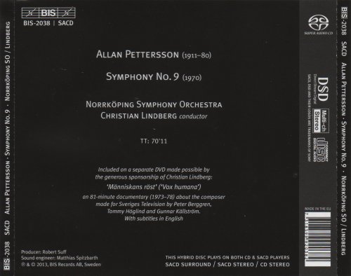 Norrköping Symphony Orchestra, Christian Lindberg - Pettersson: Symphony No.9 (2013) [SACD]