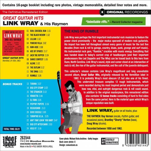 Link Wray, His Raymen - Great Guitar Hits (Bonus Track Version) (2016)