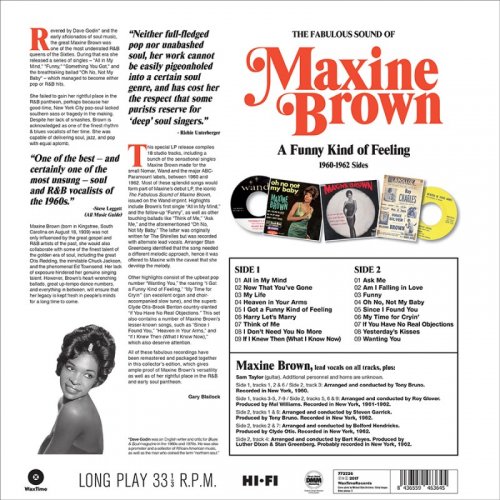 Maxine Brown - A Funny Kind of Feeling: Complete 1960-1962 Recordings (2016)