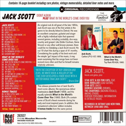 Jack Scott - Jack Scott (Debut Album) + What in the World's Come over You [Bonus Track Version] (1958)