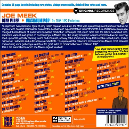 Various - Joe Meek: Lone Rider - Maximum Pop!. The 1958-1962 Productions (2016)