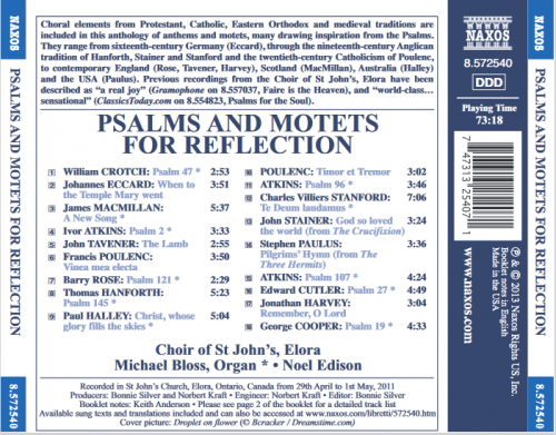 Choir of St John's, Elora - Psalms & Motets for Reflection (2013)