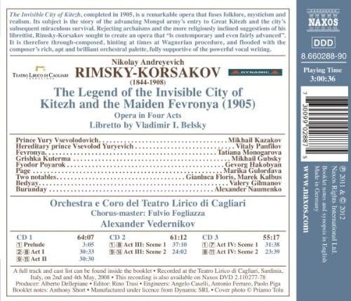 Orchestra e Coro del Teatro Lirico di Cagliari, Alexander Vedernikov - Rimsky-Korsakov: The Legend Of The Invisible City Of Kitezh (2012)