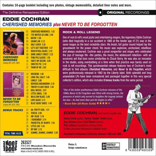 Eddie Cochran - Cherished Memories Plus Never to Be Forgotten (2021)