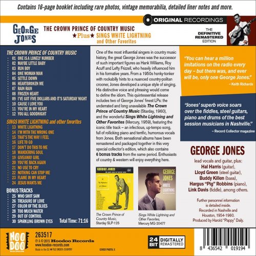 George Jones - The Crown Prince of Country Music Plus Bonus (2021)