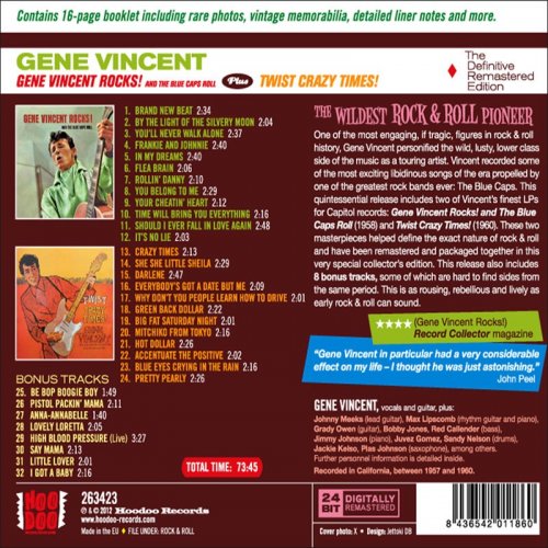 Gene Vincent - Gene Vincent Rocks Plus Twist Crazy Times Plus 8 Bonus (2021)