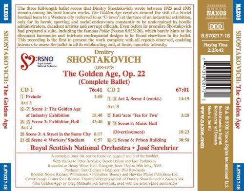 Royal Scottish National Orchestra, José Serebrier - Shostakovich: The Golden Age (2006)