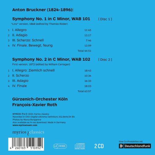 Gürzenich-Orchester Köln, François-Xavier Roth - Bruckner: Symphonies Nos. 1 & 2 (2024) [Hi-Res]