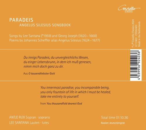 Antje Rux, Lee Santana -  Paradeis. Angelus Silesius Songbook (2024) [Hi-Res]