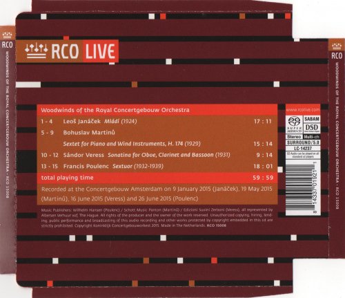 Woodwinds of the Royal Concertgebouw Orchestra - Woodwinds (Live) (2016) [SACD]