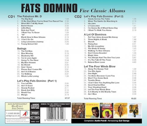 Fats Domino - Five Classic Albums (The Fabulous Mr. D / Swings / Let's Play Fats Domino / a Lot of Dominos / Let the Four Winds Blow) (Remastered) (2017)