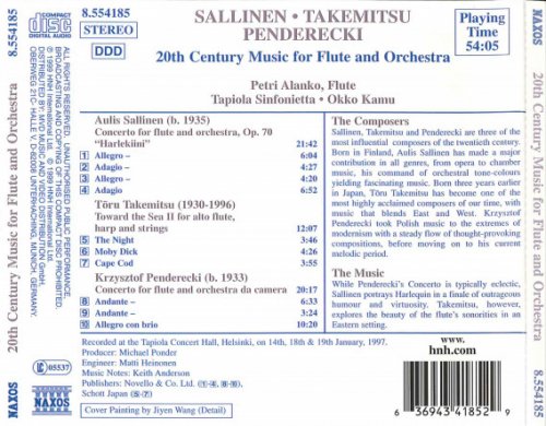 Petri Alanko, Tapiola Sinfonietta, Okko Kamu - Sallinen, Penderecki, Takemitsu: 20th Century Music For Flute And Orchestra (1999)