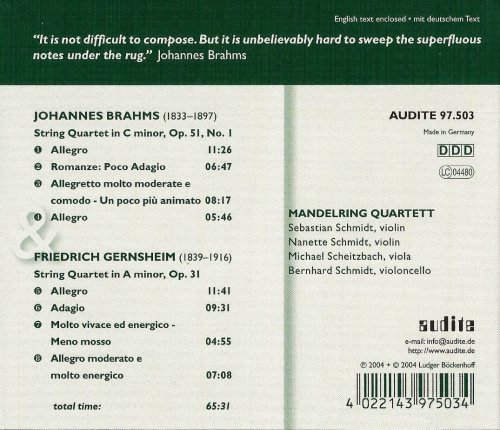 Mandelring Quartett - Brahms, Gernsheim: String Quartets (2024) CD-Rip