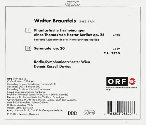 Radio-Symphonieorchester Wien, Dennis Russell Davies - Braunfels: Phantastische Erscheinungen, Serenade (2004) CD-rip