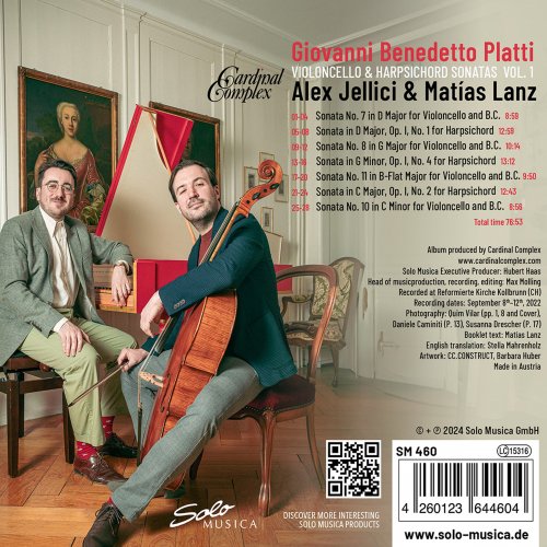 Alex Jellici, Matías Lanz - Platti: Violoncello & Harpsichord Sonatas Vol. 1 (2024) [Hi-Res]