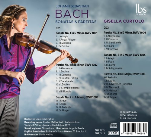 Gisella Curtolo - J.S. Bach: Violin Sonatas & Partitas, BWV 1001-1006 (2024) [Hi-Res]