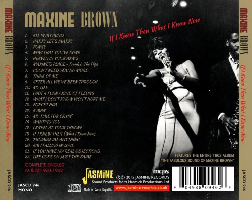 Maxine Brown - If I Knew Then What I Know Now (2015)