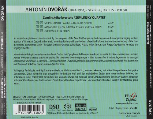 Zemlinsky Quartet - Dvořák: String Quartet No. 8 / Cypresses / Miniatures (2013) [SACD]