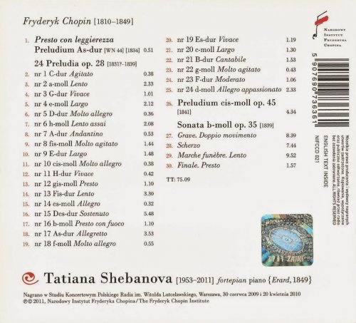 Tatiana Shebanova - Chopin: 24 Preludia, Sonata B-Moll (2012) CD-Rip