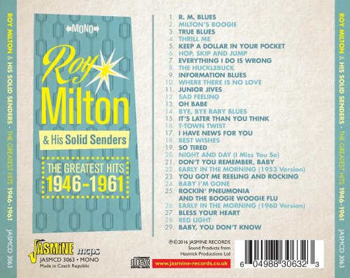 Roy Milton - The Greatest Hits, 1946 - 1961 (2016)