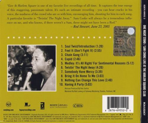 Sam Cooke - One Night Stand! Live At The Harlem Square Club (1963) CD Rip