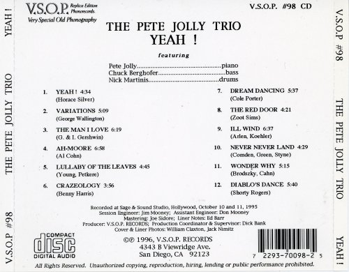 The Pete Jolly Trio - Yeah! (1996)