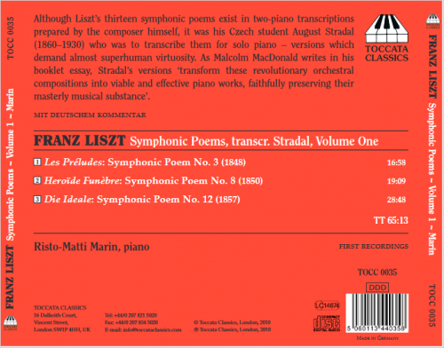 Risto-Matti Marin - Liszt: The Complete Symphonic Poems, Volume One (2010)