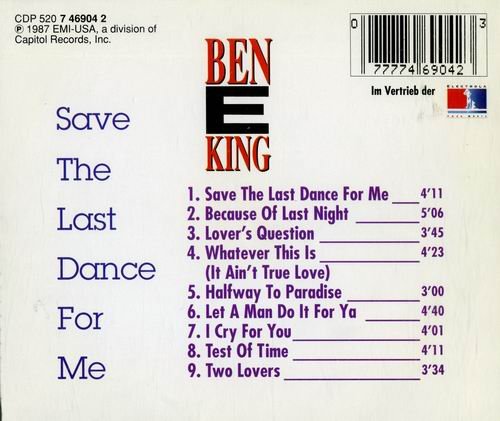 Ben E. King - Save The Last Dance For Me (1987)