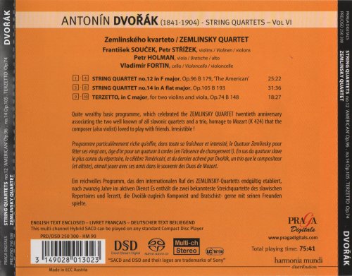 Zemlinsky Quartet - Dvořák: String Quartets 12 & 14 (2013) [SACD]