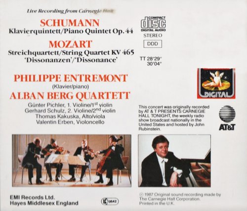 Philippe Entremont, Alban Berg Quartett - Schumann: Piano Quintet / Mozart: String Quartet 'Dissonance' (1987) CD-Rip