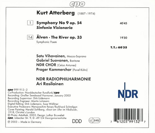 NDR Radiophilharmonie, Ari Rasilainen - Kurt Atterberg: Symphonie No. 9 & Symphonic Poem “Älven” (2003) CD-Rip