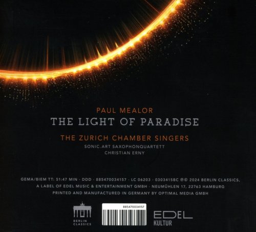 The Zurich Chamber Singers, Sonic.art Saxophone Quartet, Christian Erny - The Light of Paradise (2024) [Hi-Res]