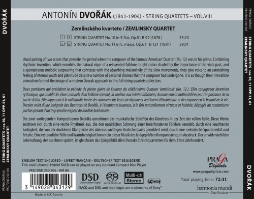 Zemlinsky Quartet - Dvořák: String Quartets No.10 Op.51, No.11 Op.61 (2014) [SACD]