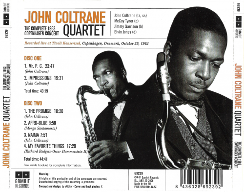 John Coltrane Quartet - The Complete 1963 Copenhagen Concert (2006)