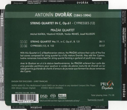 Prazak Quartet - Dvořák: String Quartet No. 11, Cypresses (2004) [SACD]