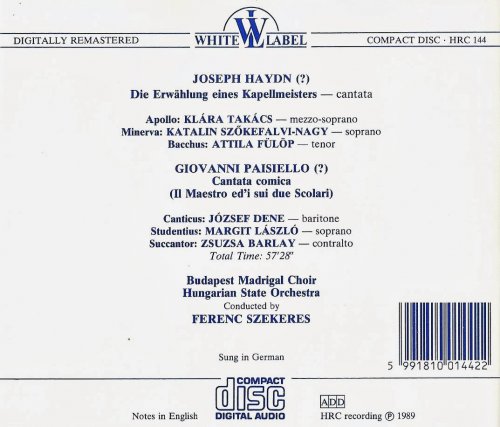 Hungarian State Orchestra, Ferenc Szekeres - Haydn: Die Erwählung eines Kapellmeisters / Paisiello: Cantata Comica (1989) CD-Rip