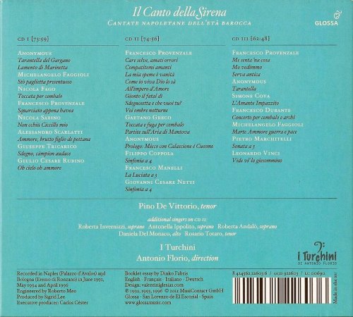 Pino de Vittorio, I Turchini, Antonio Florio - Il Canto Della Sirena: Cantate Napolitane dell'Età Barocca (2011) CD-Rip