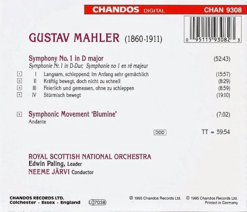 Royal Scottish National Orchestra, Neeme Järvi - Mahler: Symphony No. 1, Blumine (1995) CD-Rip