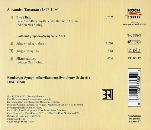 Bamberger Symphoniker, Israel Yinon - Tansman: Bric-à-Brac Ballet, Symphony No. 4 (2000) CD-Rip